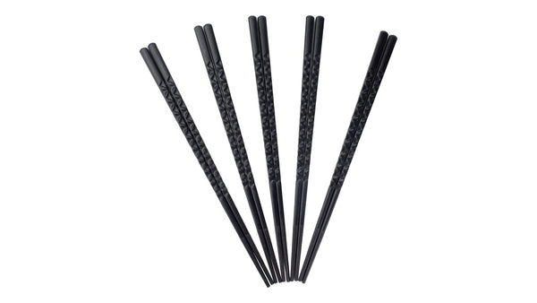 Black Dishwasher Safe Chopsticks, Serves 5, 10-pc J1102