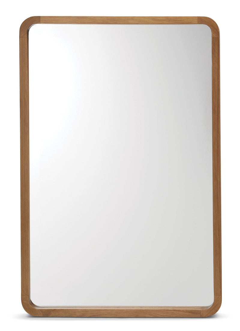 Springside Pearwood Rectangular Wall Mirror, Brown, 24 x 36-in O9410