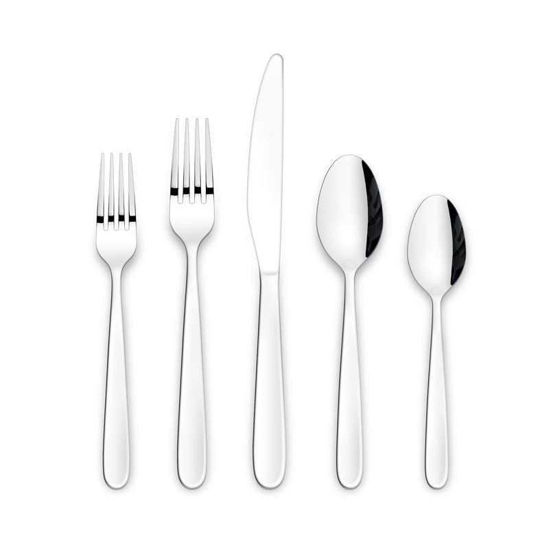 Wembury Scoop Handle Flatware Set, Stainless Steel, Serves 10, 50-pc U8891
