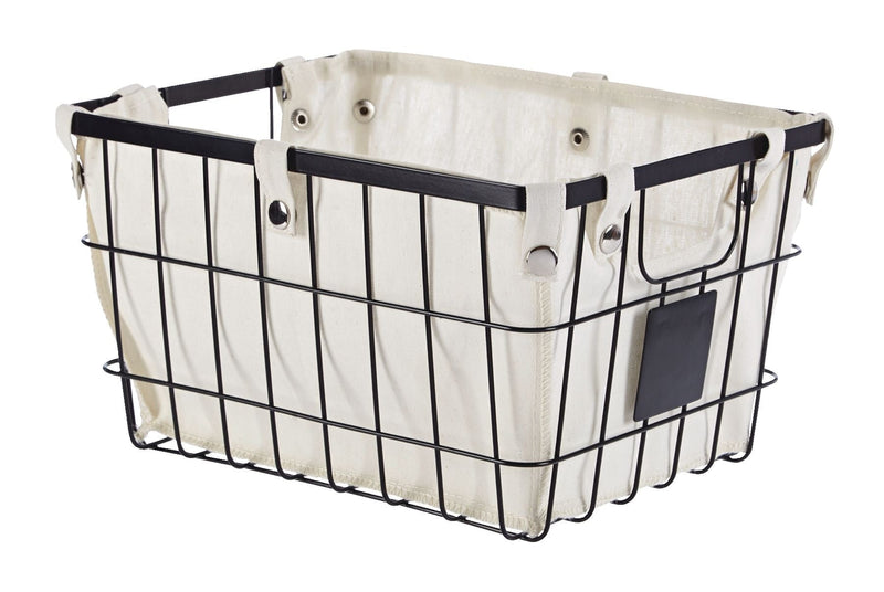 Wren Rectangular Wire & Fabric Basket, Assorted Sizes Z5776
