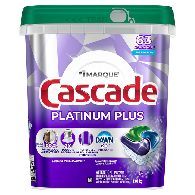 ActionPacs Platinum Plus Fresh Dishwasher Pods, 63-ct T4364