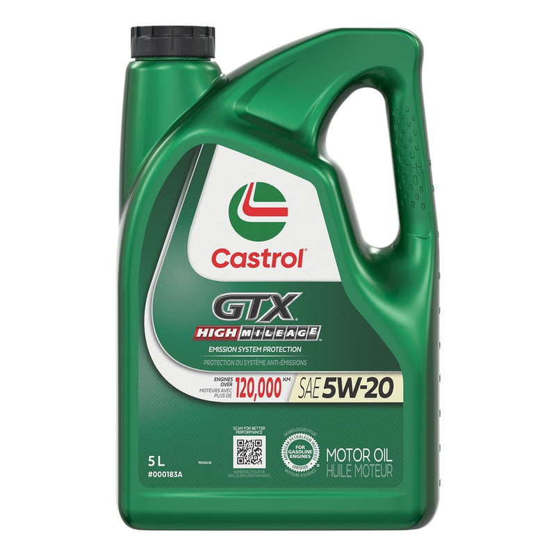 GTX High Mileage 5W20 Conventional Engine/Motor Oil, 5-L H7237