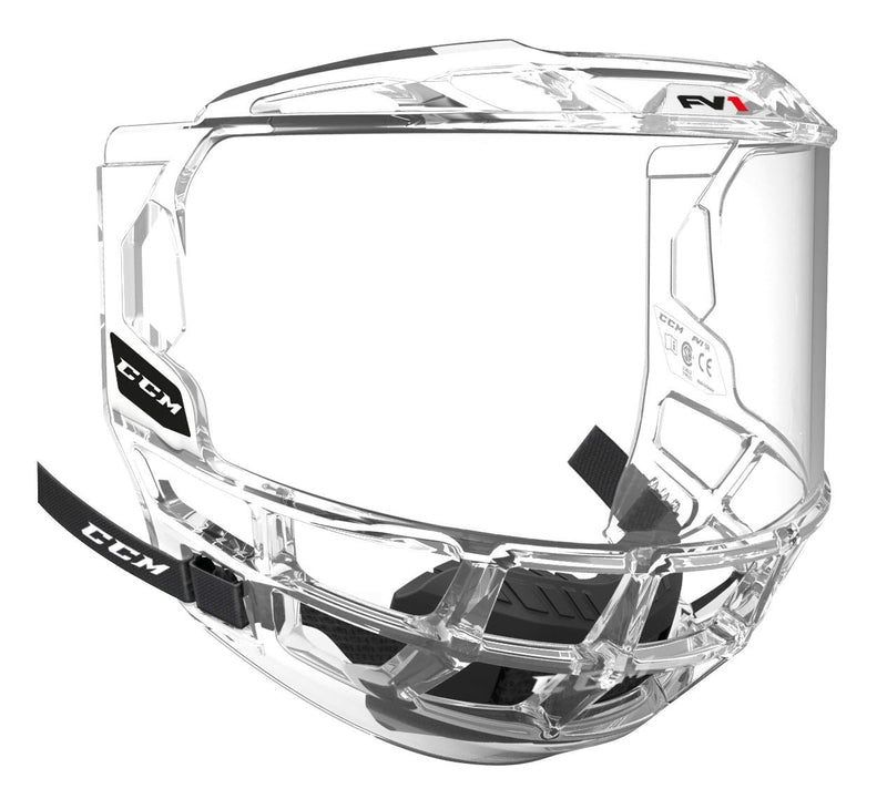 FV1 Full Hockey Helmet Mask/Shield/Bubble, Junior, Clear K5096