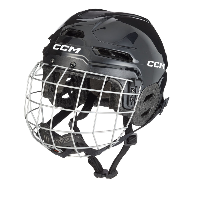 Multi-Sport Hockey Helmet & Cage Combo, Youth, Black Q8443