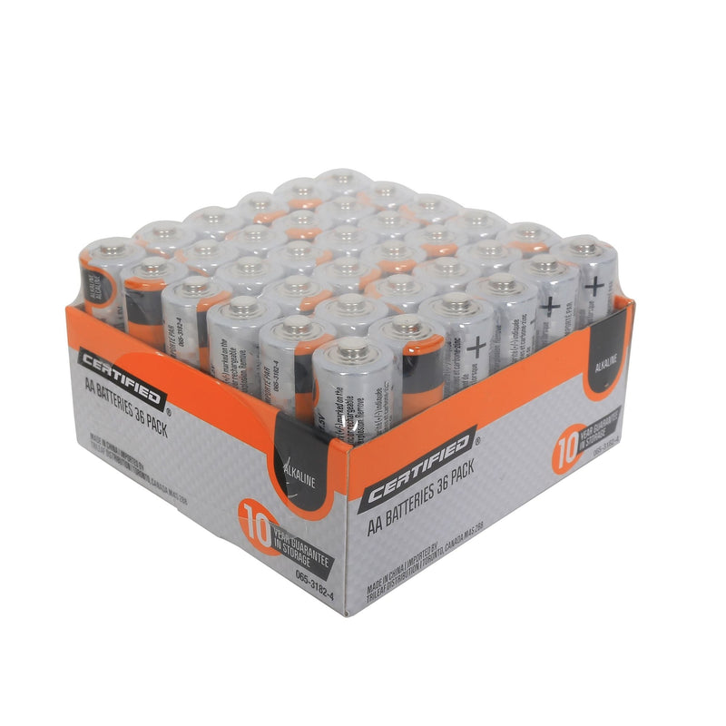 AA Alkaline Battery Set, All Purpose, Long Shelf Life, 36-pk L0112