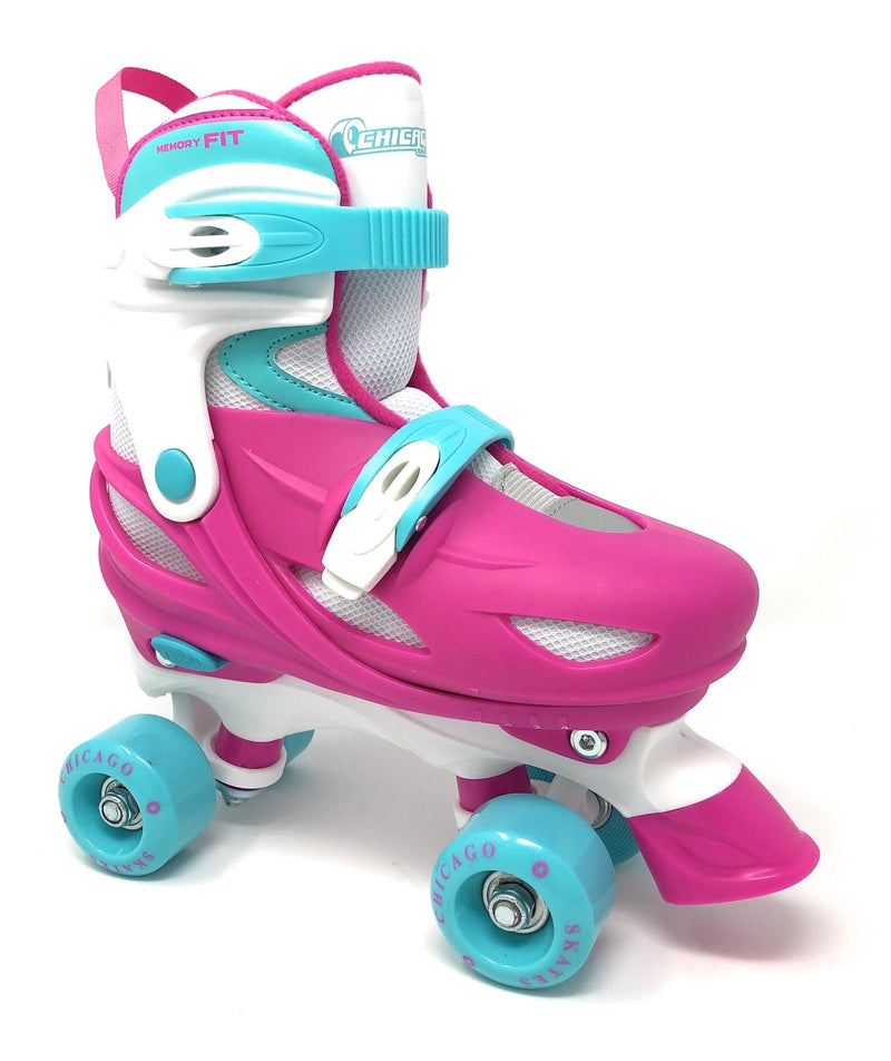 Kids' Adjustable Roller Skates, Pink S4645