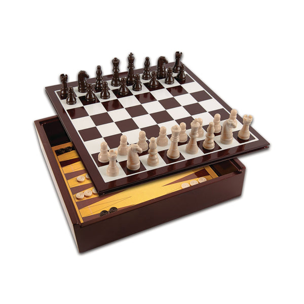 Classic 10-in-1 Wooden Game Set with Durable Storage Box R9889