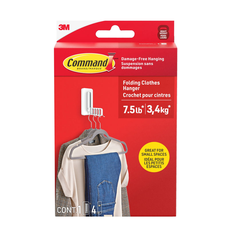 7.5-lb Large White Damage Free Folding Clothes Hanger I9914