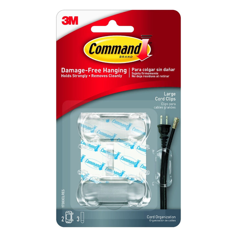 Clear Cord Clips, Clear M0444