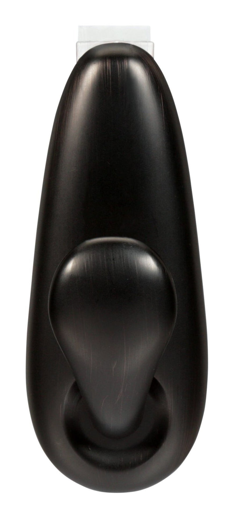 Large Decorative Metallic Hook with Adhesive Strips, Oil Rubbed Bronze, 5-lbs, 1 Strip per Pack L9979
