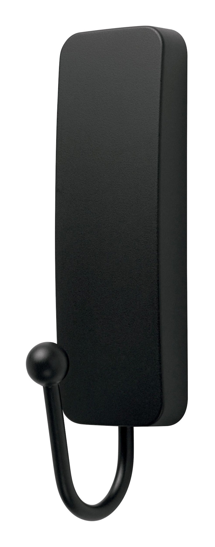 Medium Decorative Hook with Adhesive Strips, Matte Black, 3-lbs, 1 Strip per Pack S6591