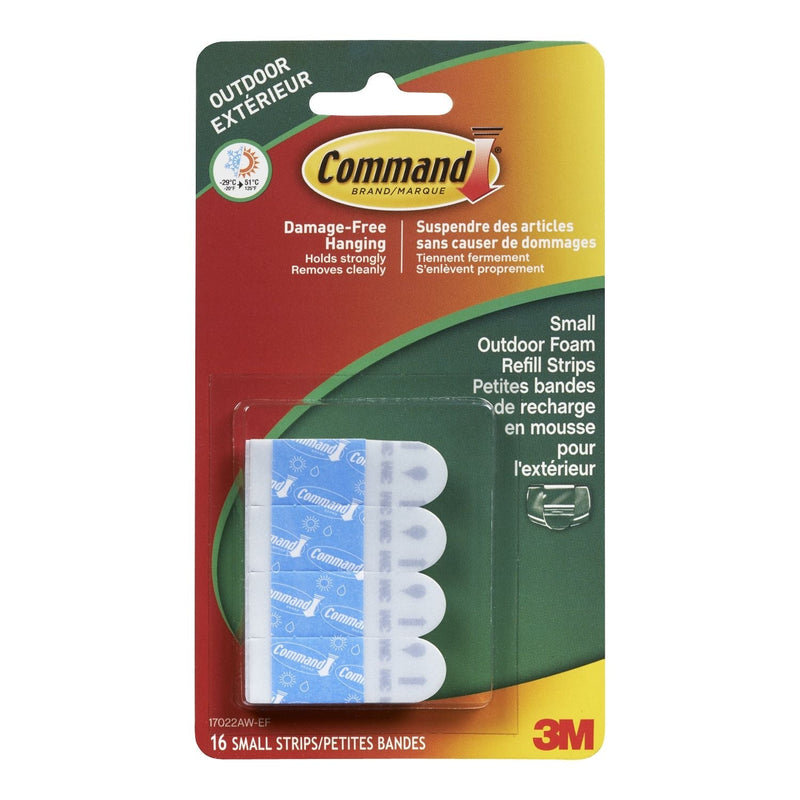 Outdoor Small Foam Adhesive Strip Refills, 16 Strips per Pack H4388