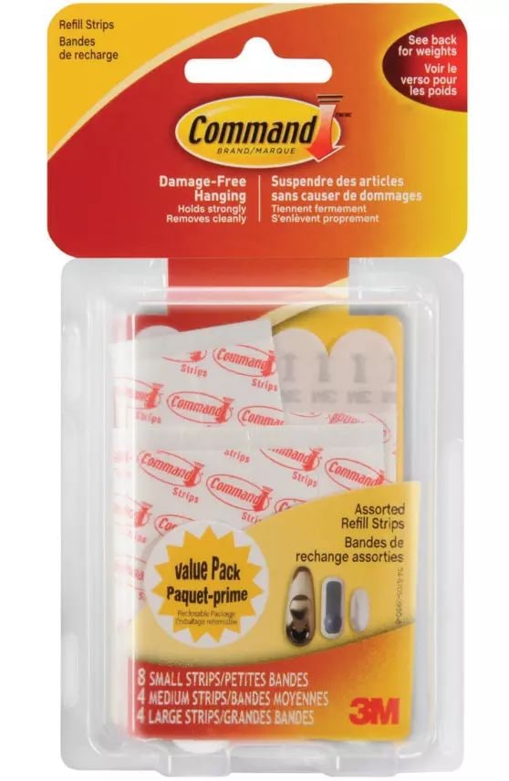 Removable Hook With Replacement Strips, Damage Free Hanging, Reusable I6282