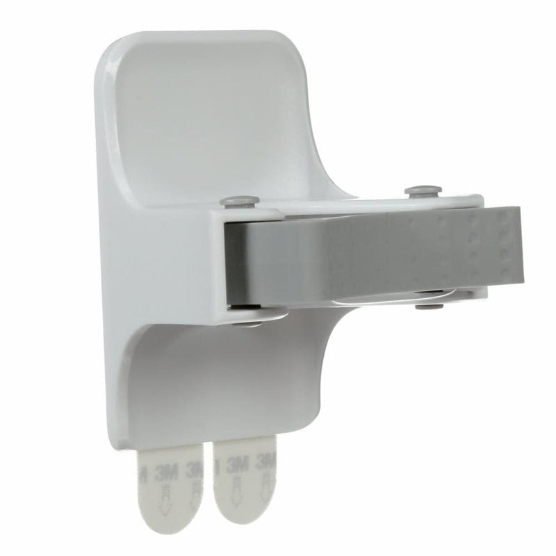 Wall-Mounted Mop & Broom Gripper with Adhesive Strips, White, 4-lbs, 1 Strip per Pack G3376