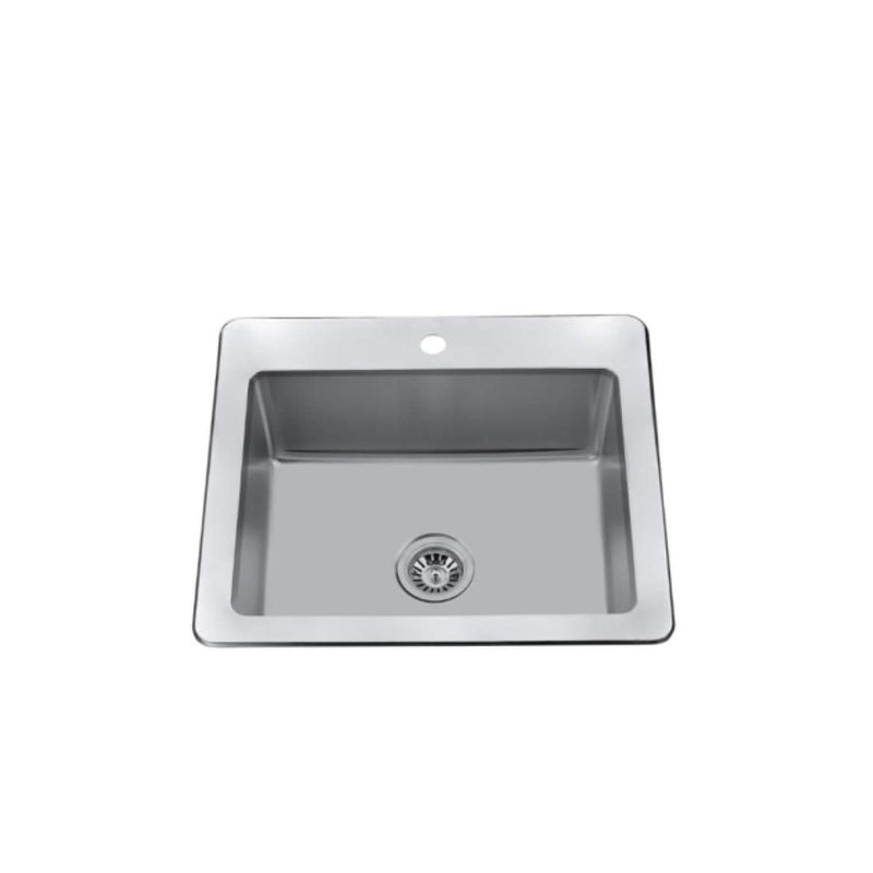 25-in Brushed Satin Stainless Steel Drop-in Sink H4246