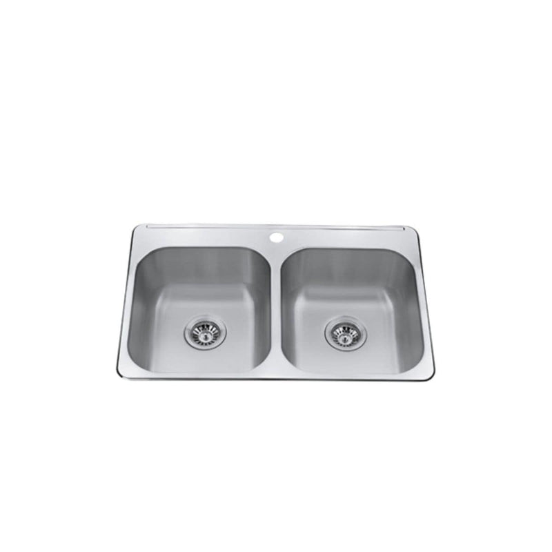 31x20x8-in Brushed Satin Stainless Steel Drop-in Sink N4064