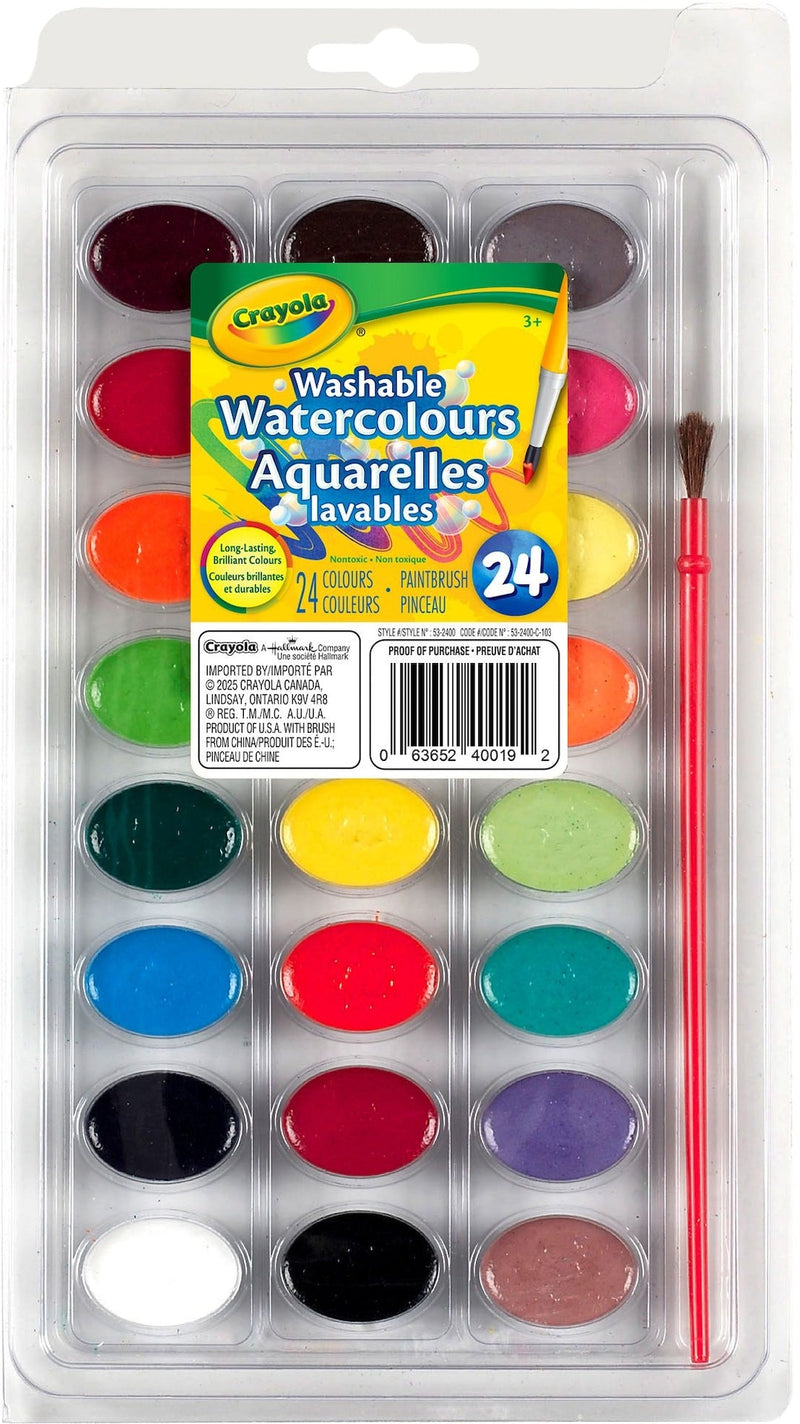 Super Tips Washable Watercoulour Paints, 24 Pieces, Multicolour G3151