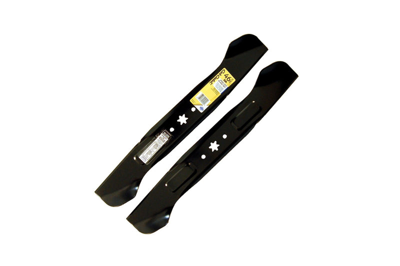 NX-15 Riding Mower 2-in-1 High-Lift Blade Set, Fits 2015 & After Models, Black, 46-in, 2-pk N2376