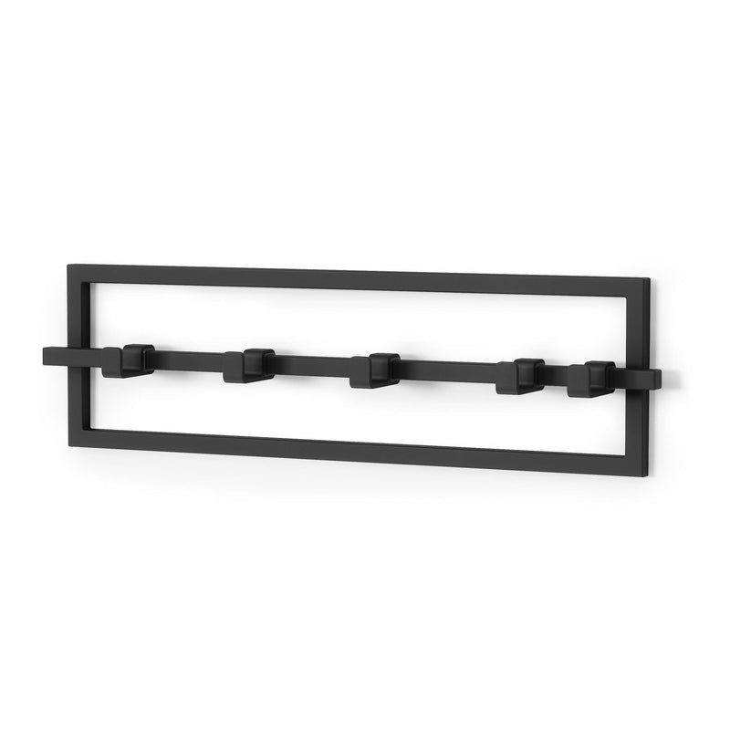 5 Hook Rack, Black J5987