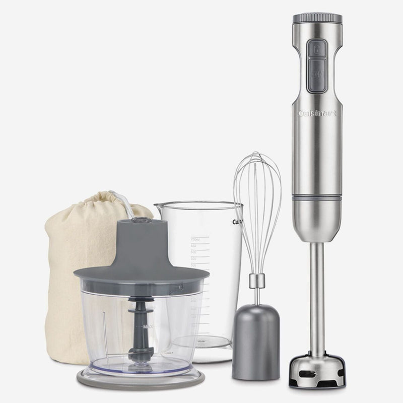 SmartStick 2-Speed Corded Hand Blender with Chopper & Whisk Attachments, Stainless Steel O487