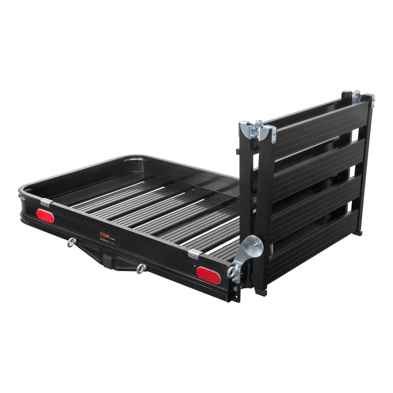 18112 Aluminum Hitch Mount Basket-Style Cargo Carrier with Ramp, Fits 2-in Receivers, 50 x 30-in N1655