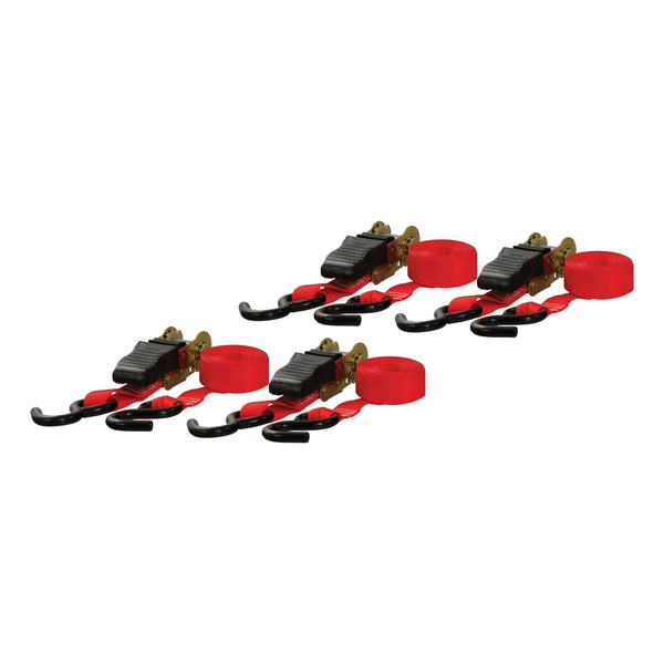 83002 16-ft Red Cargo Straps with S-Hooks (500-lb, 4-pk) W1303