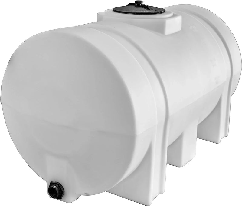 Horizontal Polyethylene Reservoir Water Tank with Legs, 550 Gallon, Made in the USA, Poly Tank for Water and Non-Flammable Liquids, Rust and Corrosion Proof E4629
