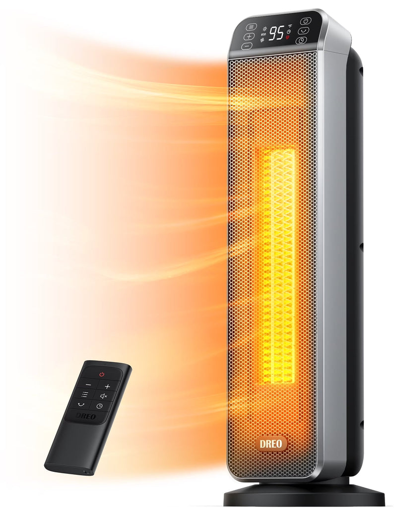Space Heater for Inside, Electric Heater for Home with Remote, 24 in 11ft/s Fast Quiet Heating, 3 Modes, Safe Energy Efficient Heaters for... U5442
