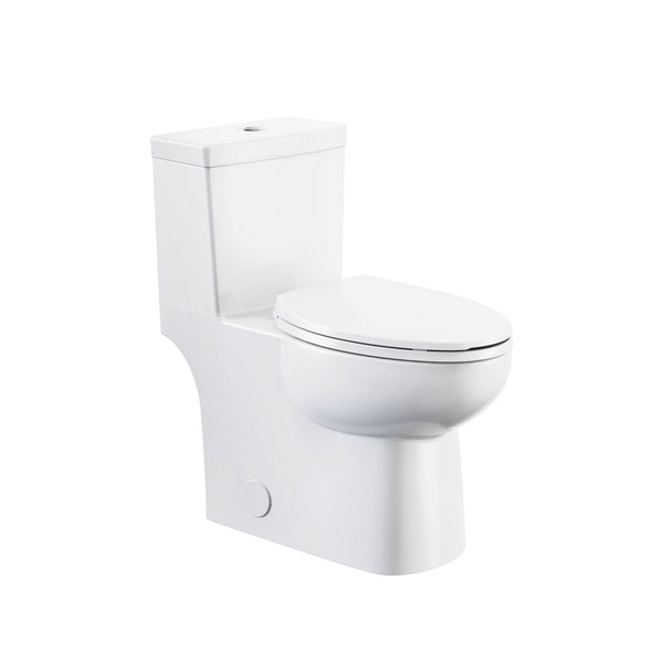 1-Piece Elongated Toilet Bowl with Soft Close, White, 3.8/4.8-L U1745