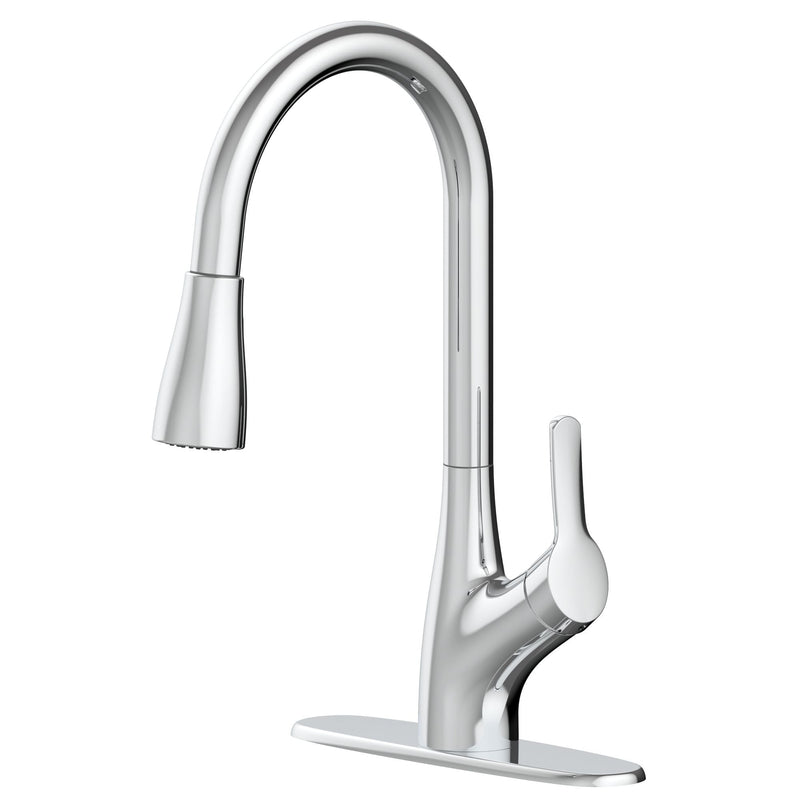 Clarivo 2-in-1 Filtration 1-Handle Pull Down Kitchen Faucet, Various Finishes Z4639