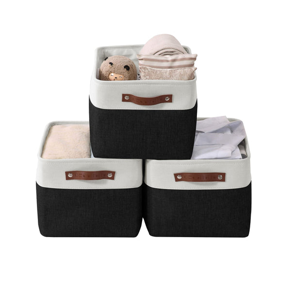 Large Soft-Sided Foldable Storage Basket, 3-pk, Black K1752