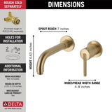 Trinsic 1-H Wall-Mount Lav Faucet Trim, Champagne Bronze