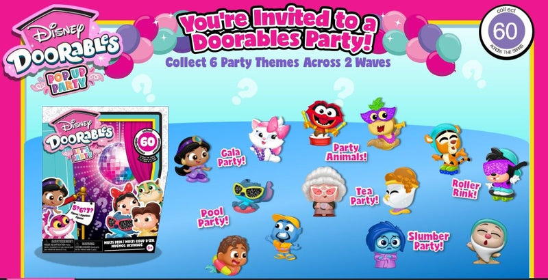 Doorables Pop Up Party Multi Peek for Ages 5+, Assorted Figures C6361