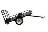 by Marlon 4x6-ft Single-Axle Black Open Rail Utility Trailer with Ramp Gate, 1314-lb Capacity