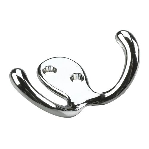 Double Wardrobe Hook, Chrome, 4pk X3778
