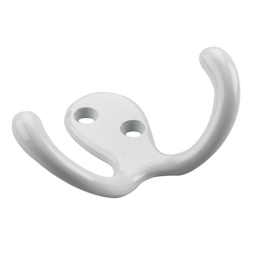 Double Wardrobe Hook, White, 4pk A8059