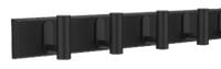 Dowel 4 Hook Rack, Black X2013