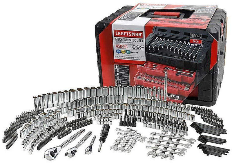 450-Piece Mechanics Set, Ratchet Socket Hand Wrench D3788
