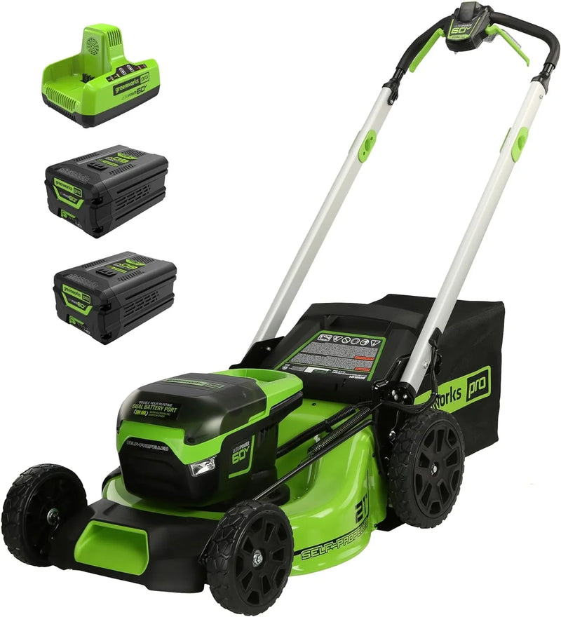 60V 21” Cordless (Self-Propelled) Lawn Mower, 2 x 4.0Ah Batteries and Dual Port Rapid Charger W9274