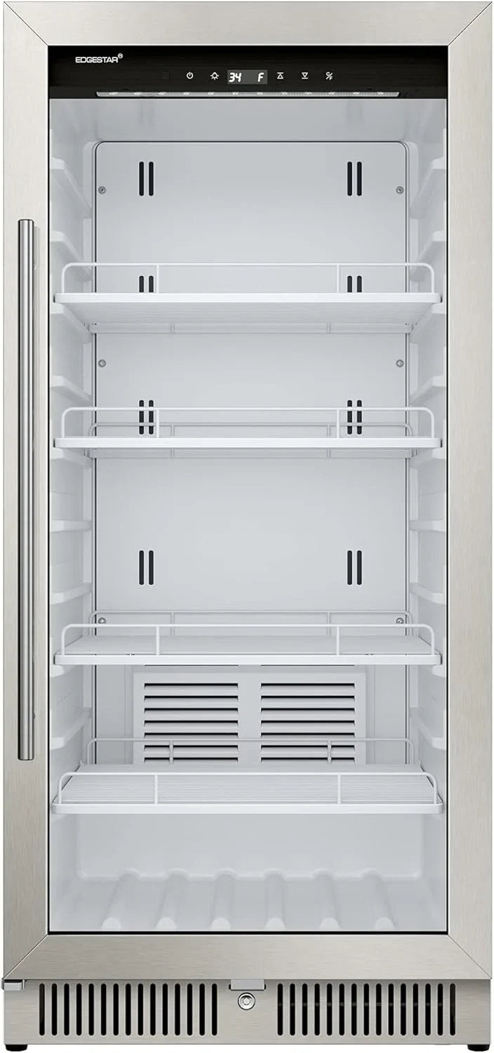 22" Wide 10.1 Cu. Ft. Commercial Beverage Merchandiser – Stainless Steel, Temp Alarm, Reversible Door S6883