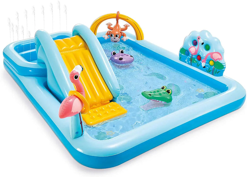Inflatable Jungle Adventure Play Center – 96′′ x 78′′ x 28′′ – Kiddie Pool for Ages 2 and Up A5731