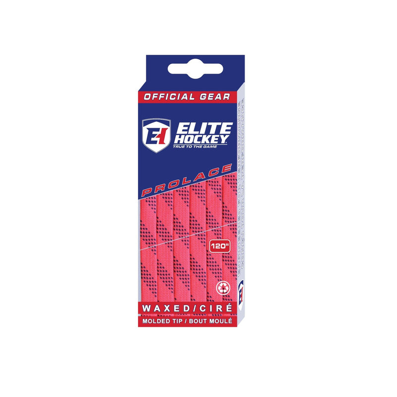 Hockey Prolace Skate Laces, Waxed, Pink, Assorted Sizes H77