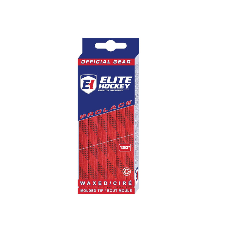 Hockey Prolace Skate Laces, Waxed, Red, Assorted Sizes P2909