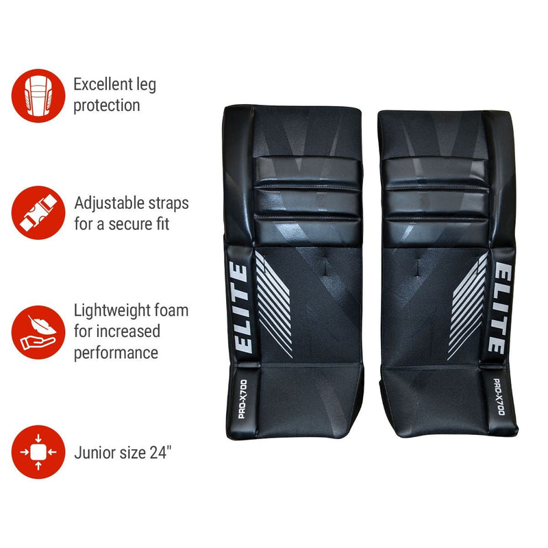 Hockey Vasilevskiy PRO-X700 Street Hockey Goalie Leg Pads, Junior, 24-in H4267
