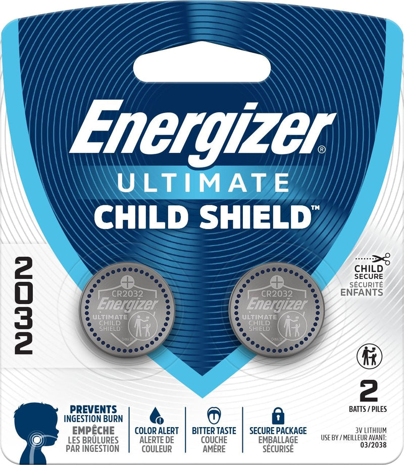 2032 Child Shield Lithium Battery, 2-Pack T4795