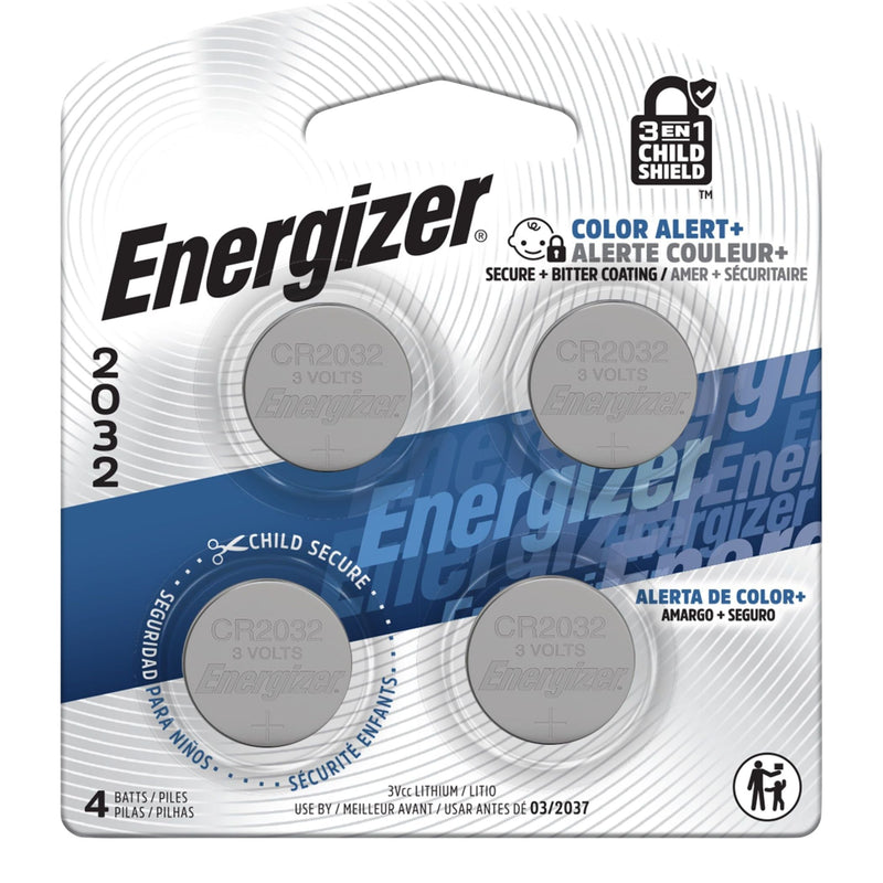 4-pk CR2032 3V / 3 Volt Lithium Coin Cell Batteries, Long Lasting O4997