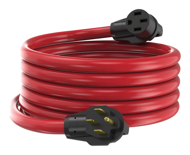 50A 25-ft Single-Outlet RV & EV Extension Cord, Red C5755