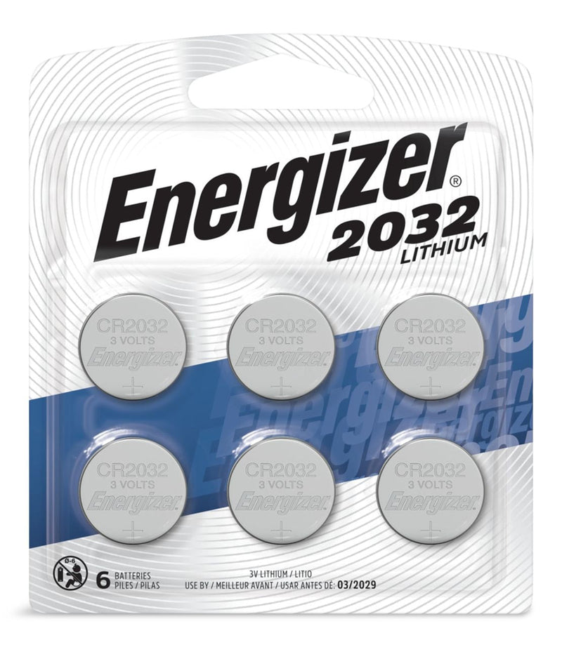 6-pk CR2032 3V / 3 Volt Lithium Coin Cell Batteries, Long Lasting U9722