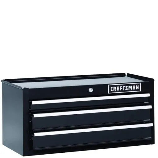 26 Inch 3-drawer Heavy-duty Ball Bearing Middle Chest Black G5671