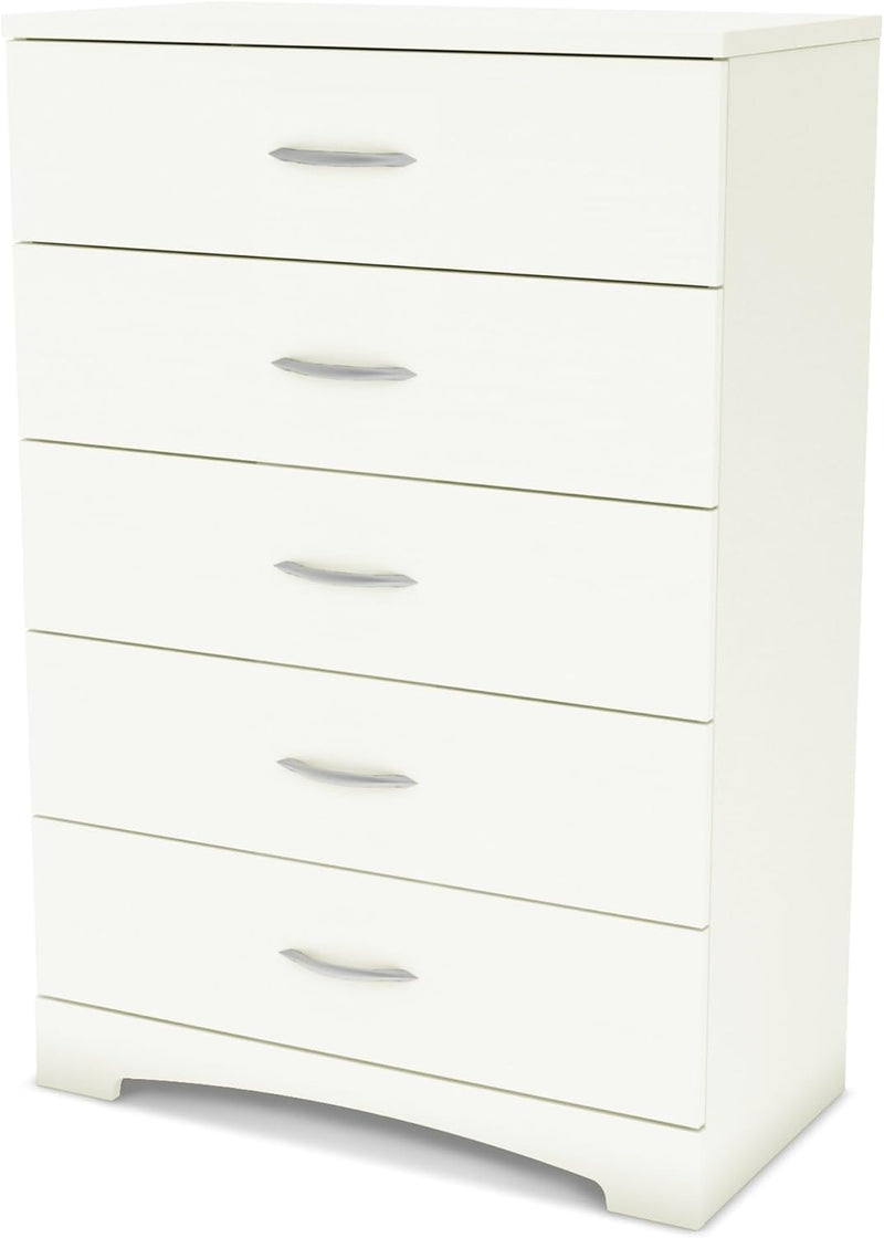 Furniture Step One 5-Drawer Chest, Pure White. G9173